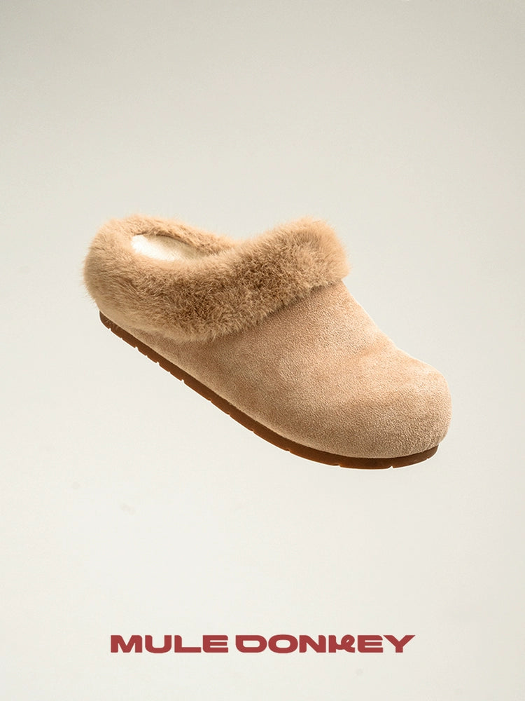 Donkey Wears Fur and Fleece Birkenstocks