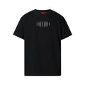 FUNKYFUN Band Vertical Pattern Print Crew Neck T-Shirt