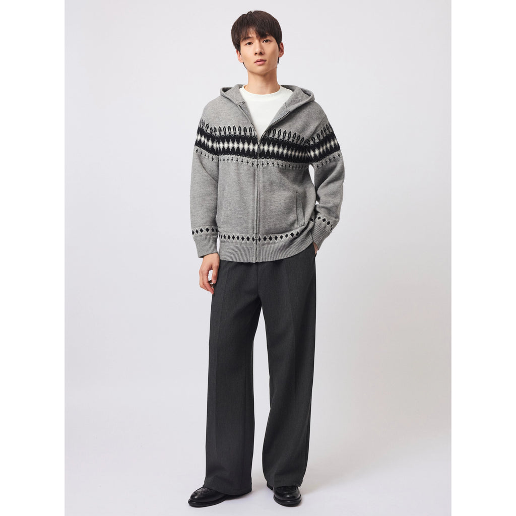Stay the Night Fair Island Vintage Cashmere Knitted Hooded Sweater