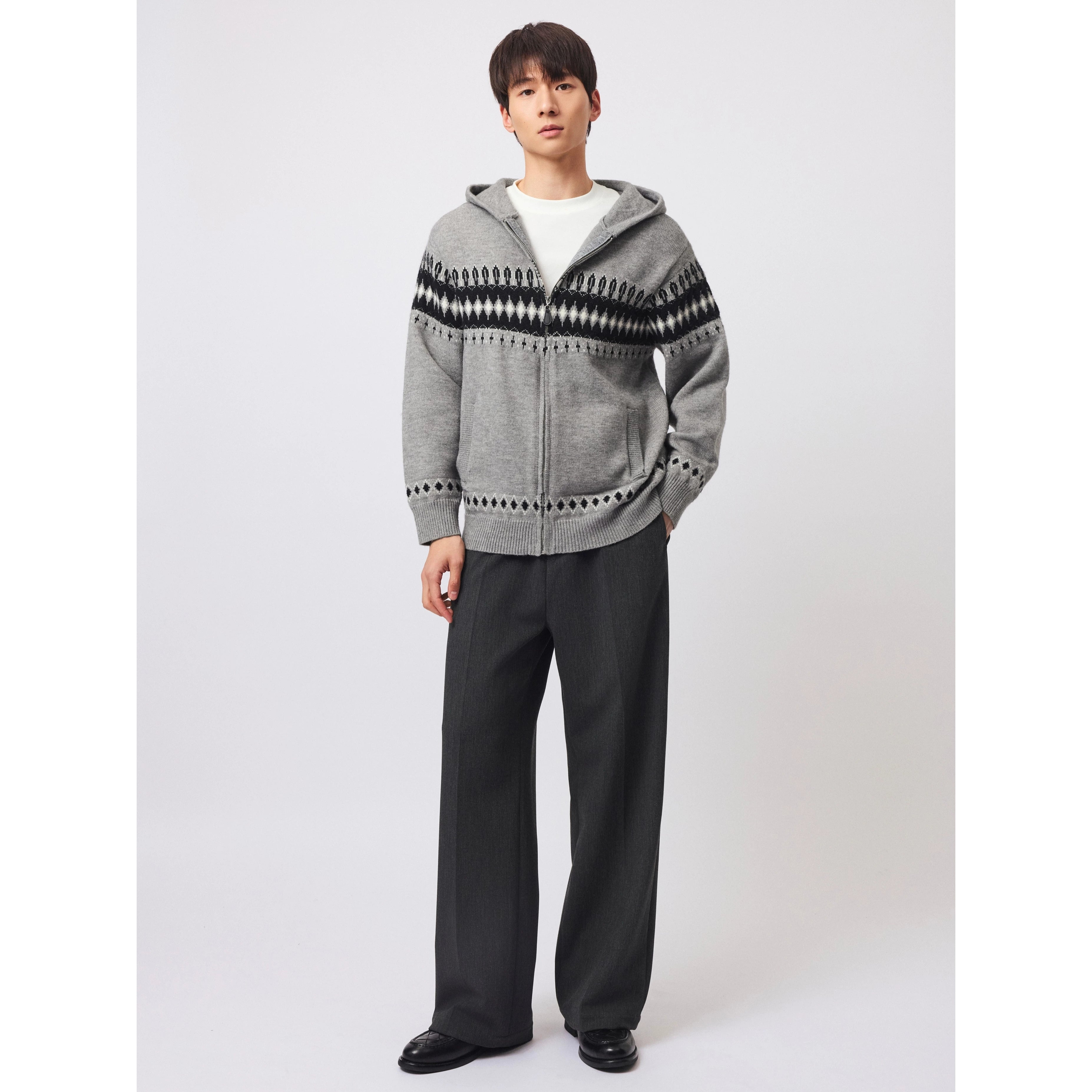 Stay the Night Fair Island Vintage Cashmere Knitted Hooded Sweater