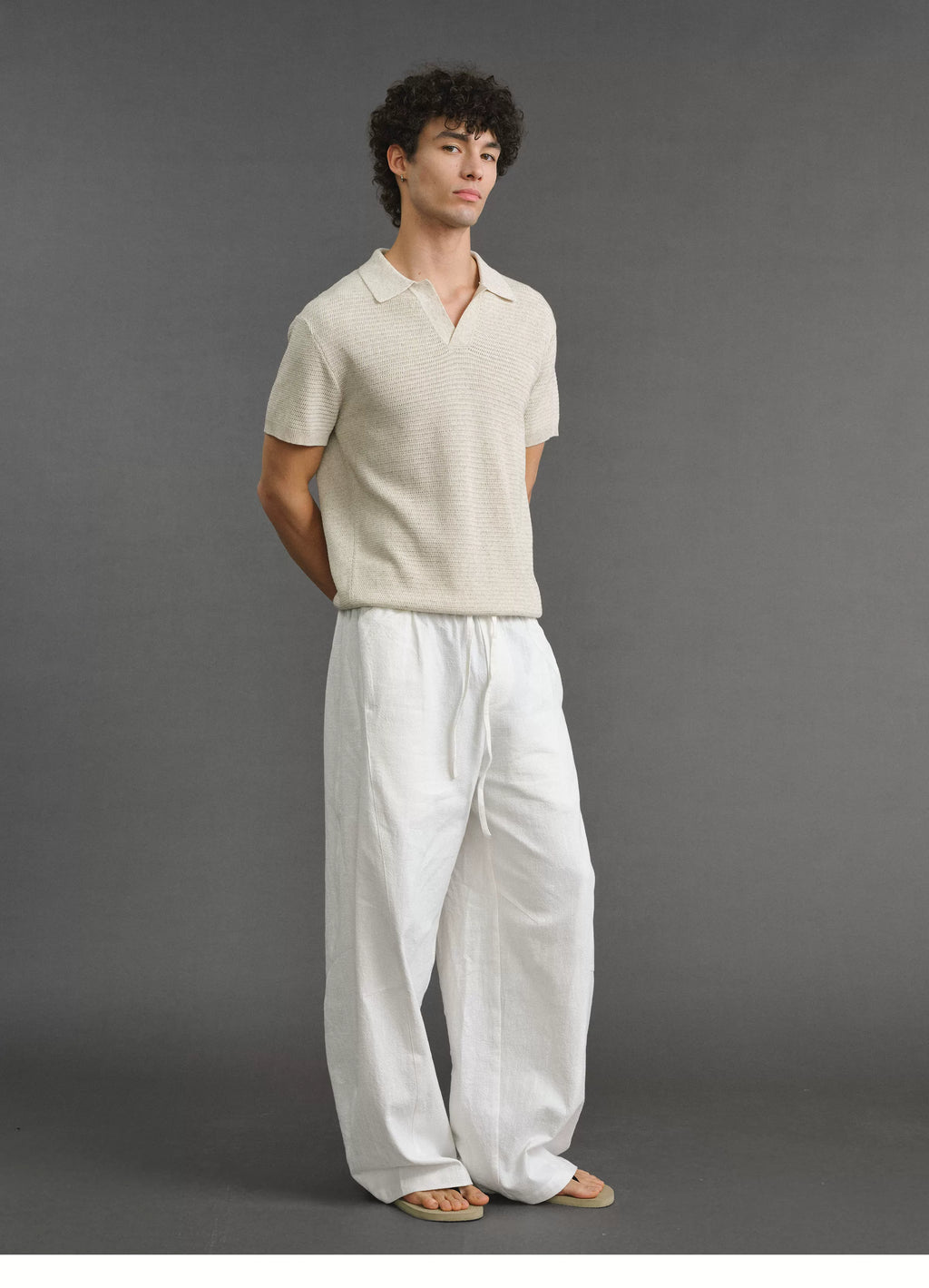 VLABMADE Breathable Italian Seagull Collar Knitted Short Sleeve Polo