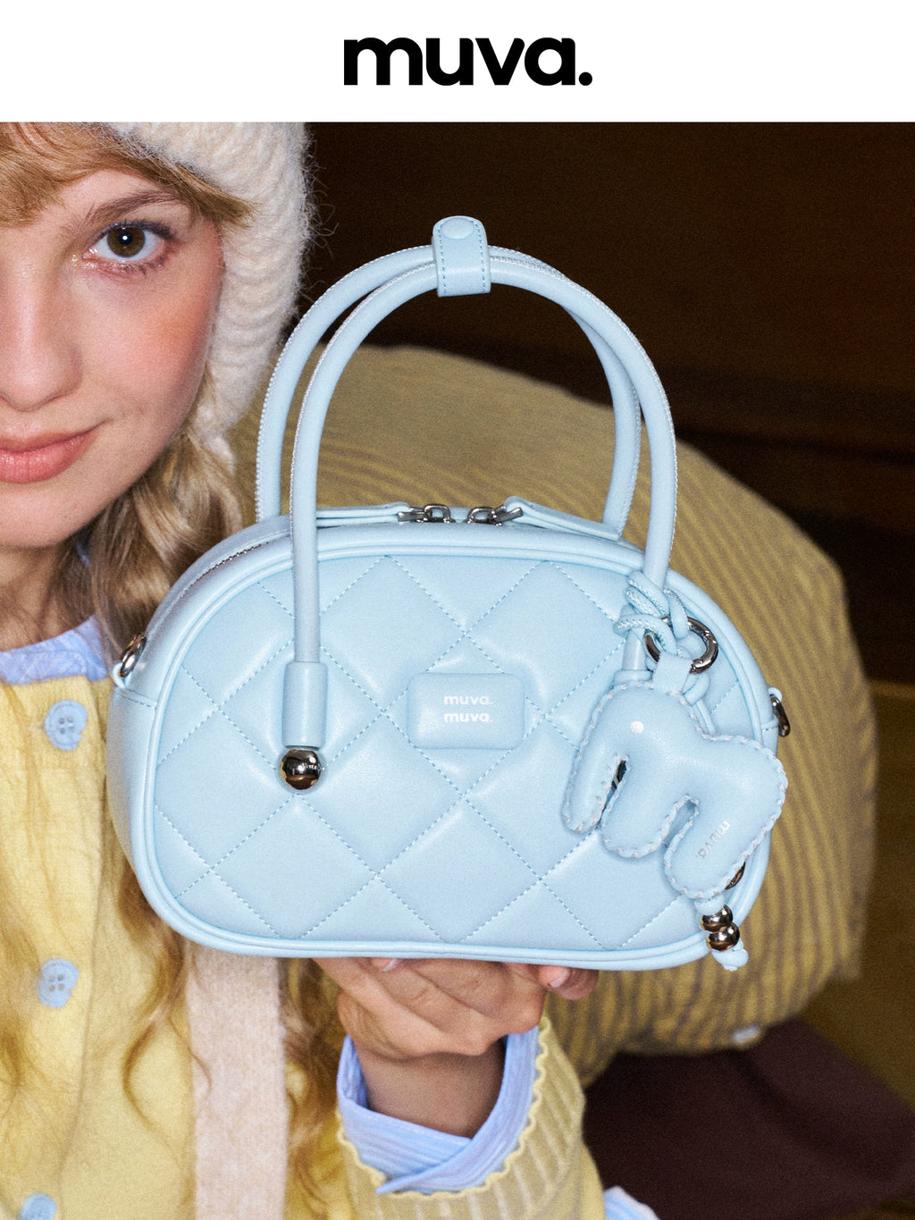 MUVA Knot Wound Baby Elephant Bag Pendant