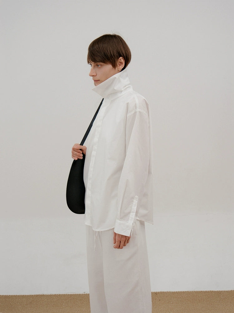 COLN Turtleneck Lapel Shirt