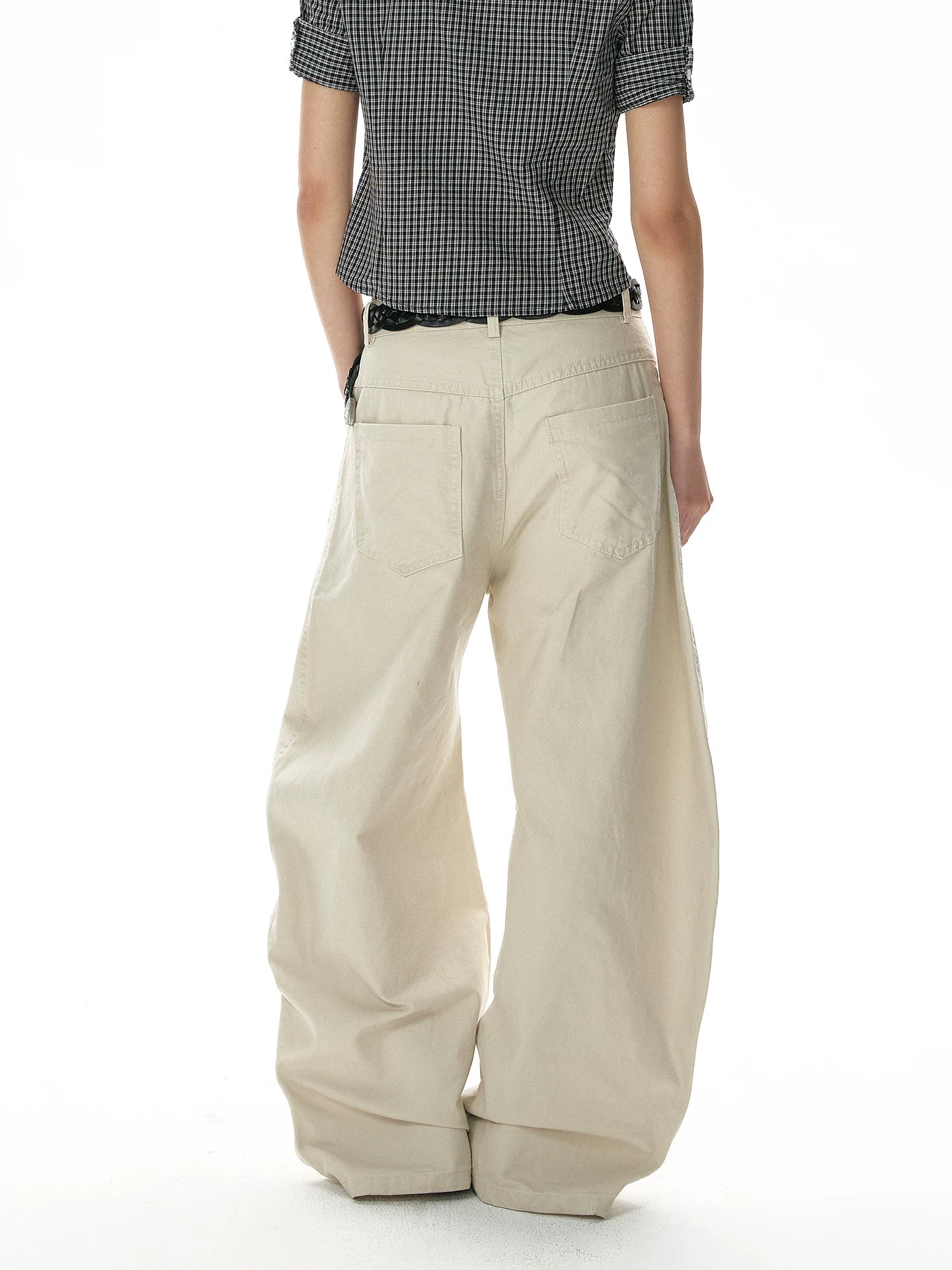 A PUEE Vintage Wide Leg Loose Straight Pants