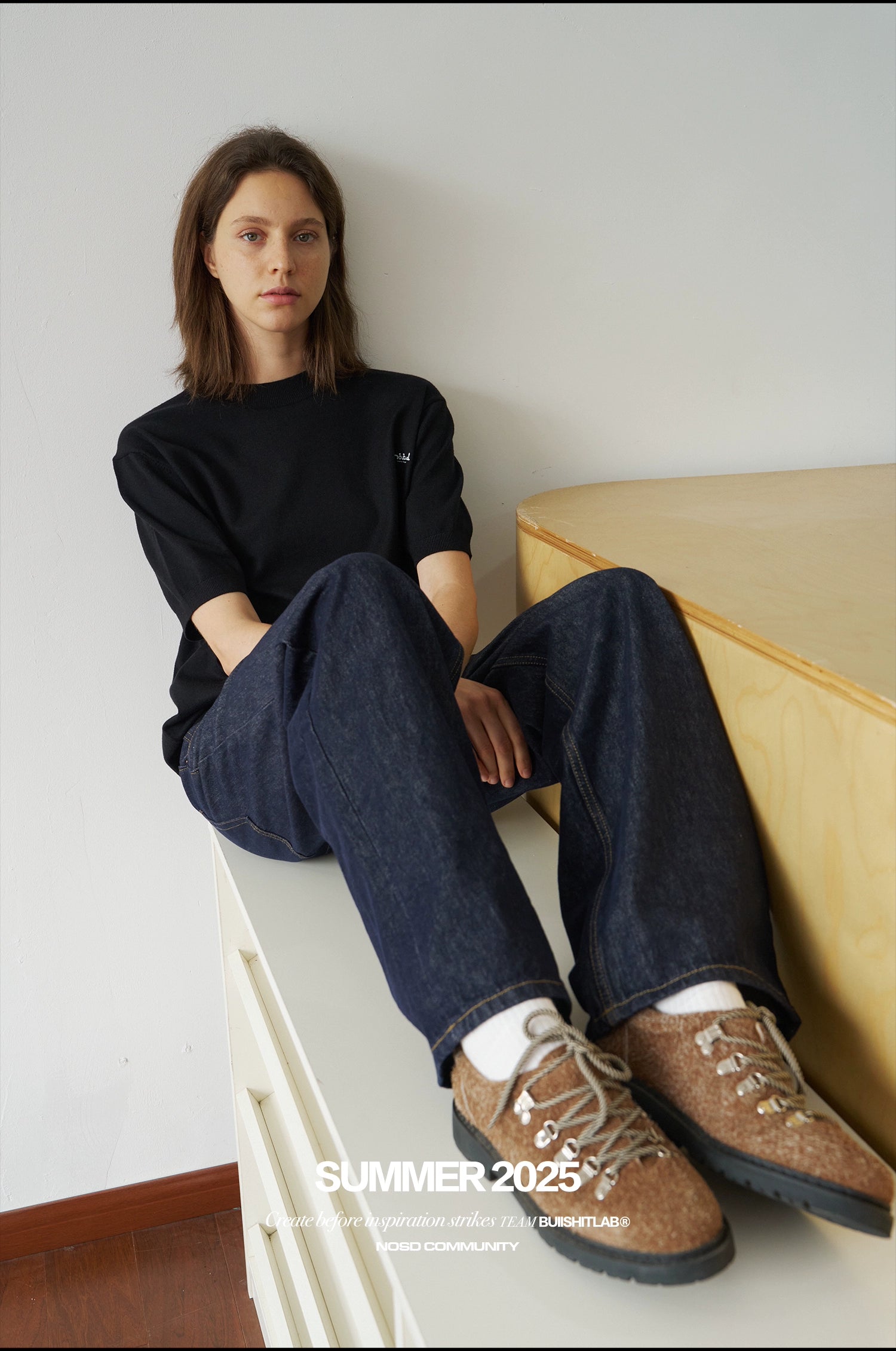 NOSD Casual Shoulder Knitting Tee