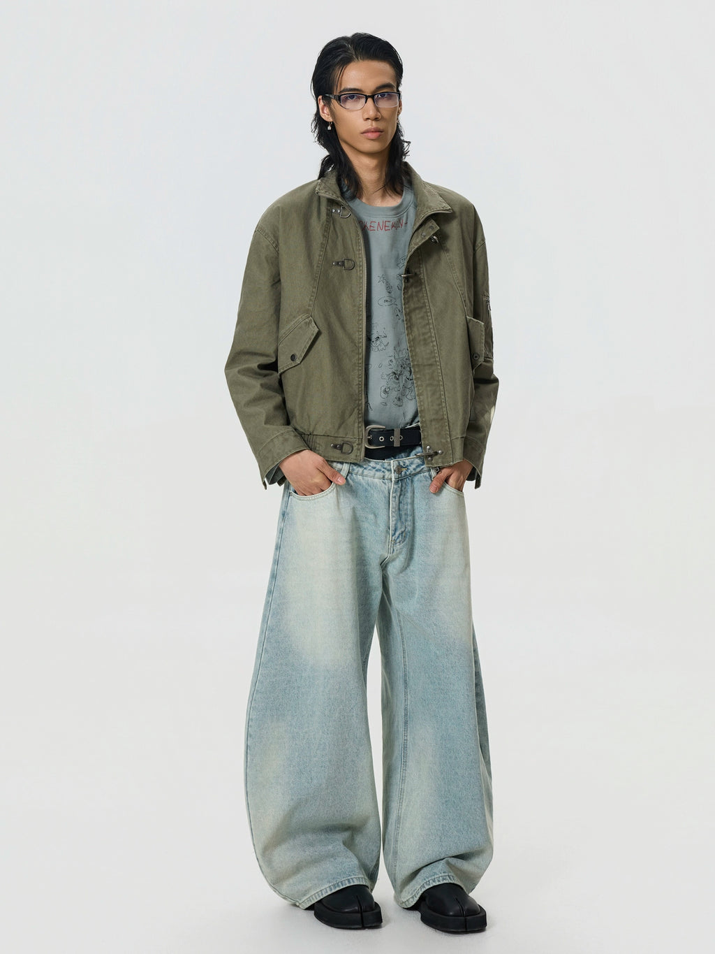 BTSG Vintage Vintage Textured Plane Buckle Jacket