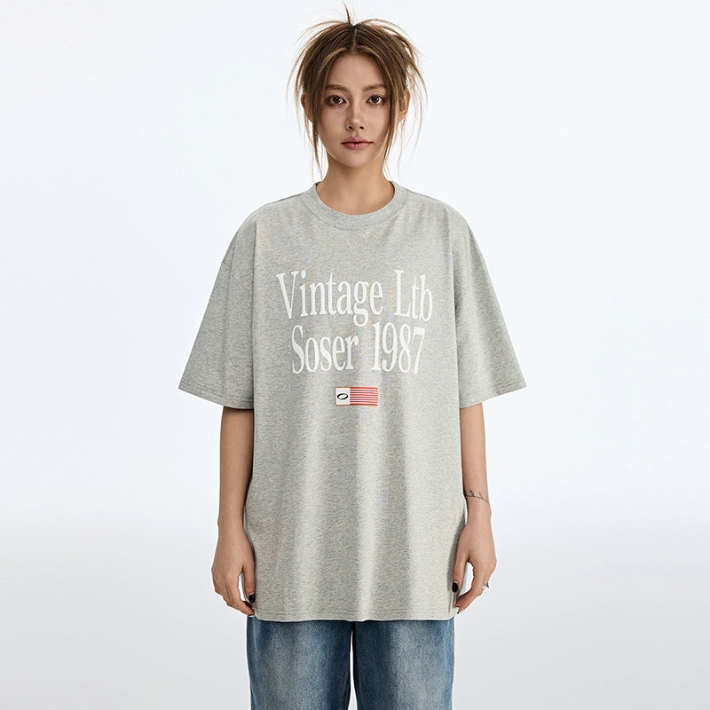 SOSER Tide Brand Letter Printed Tee