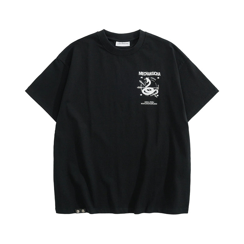 POH Old Printing Casual Versatile Tee