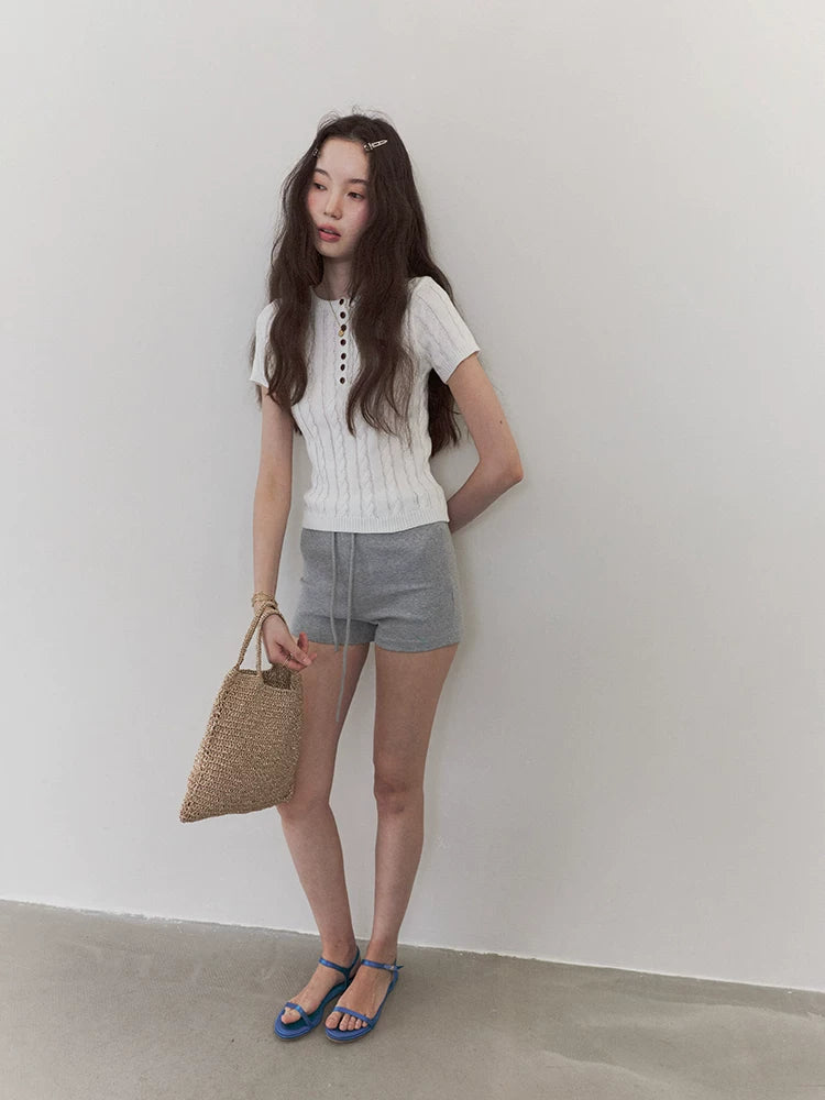 VOOE Slim and Thin Twist Casual Tee