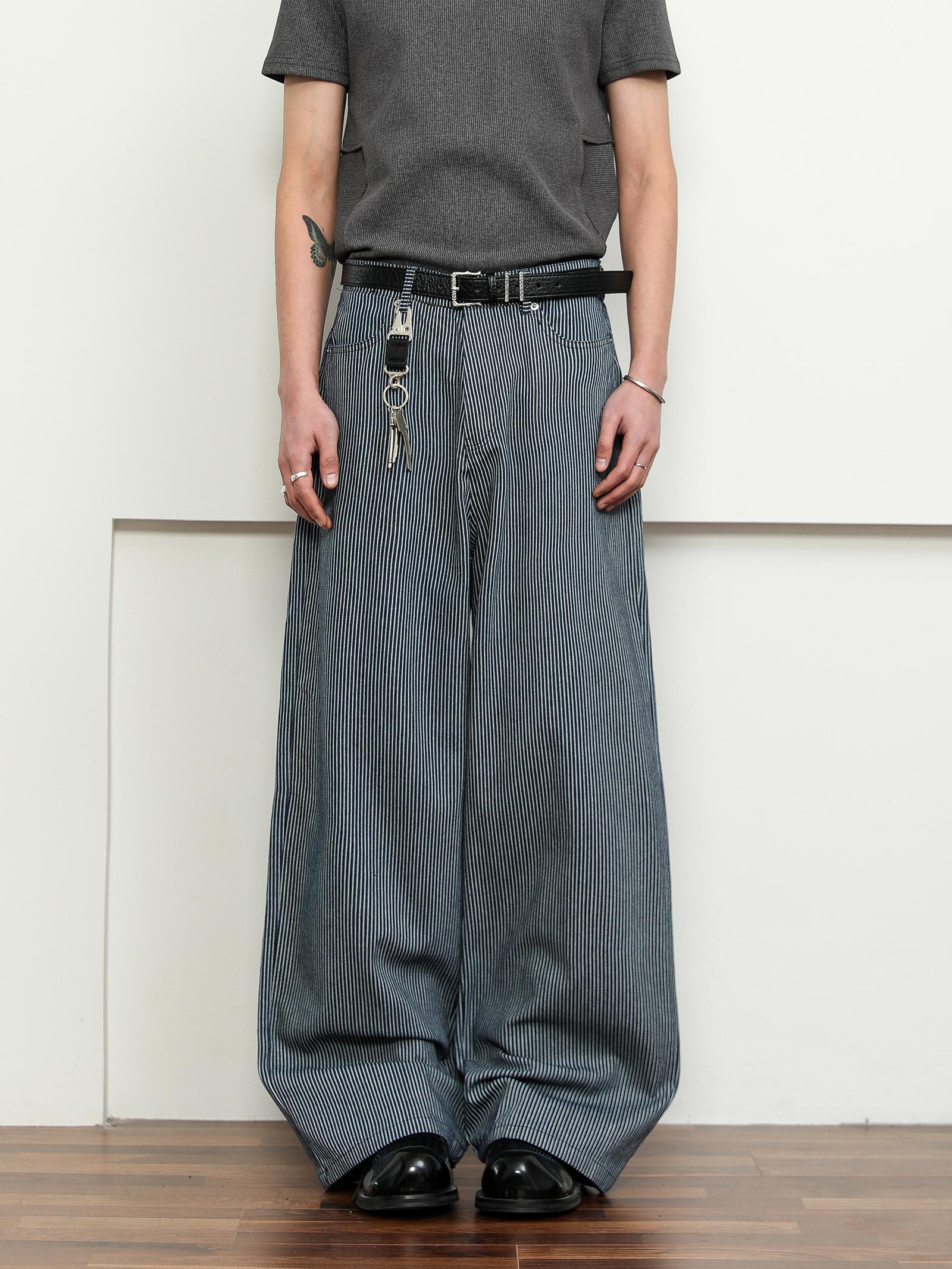 FLYOFF lazy relaxed striped Pants