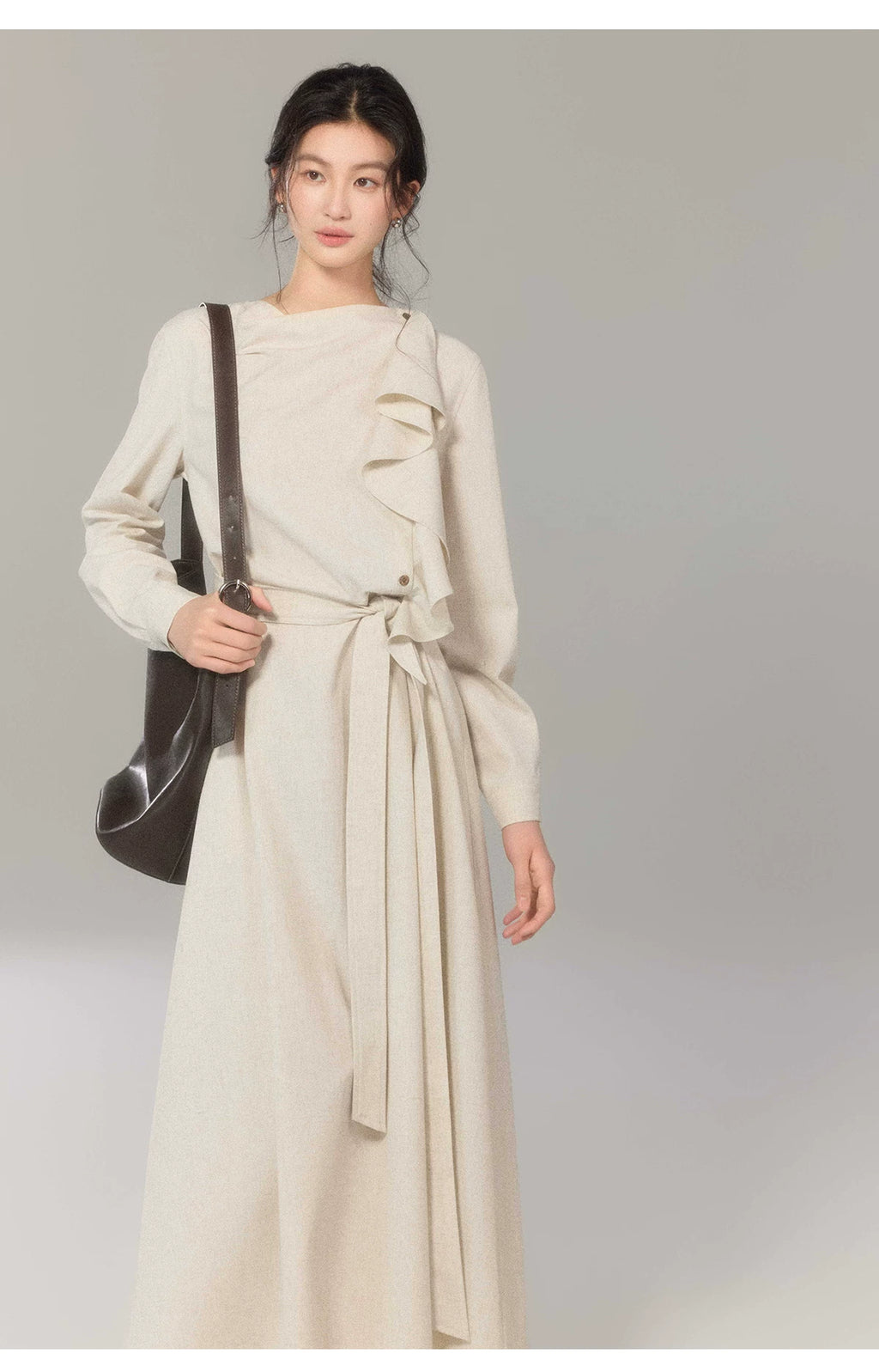 TYANG Ruffle Side Strap Dress