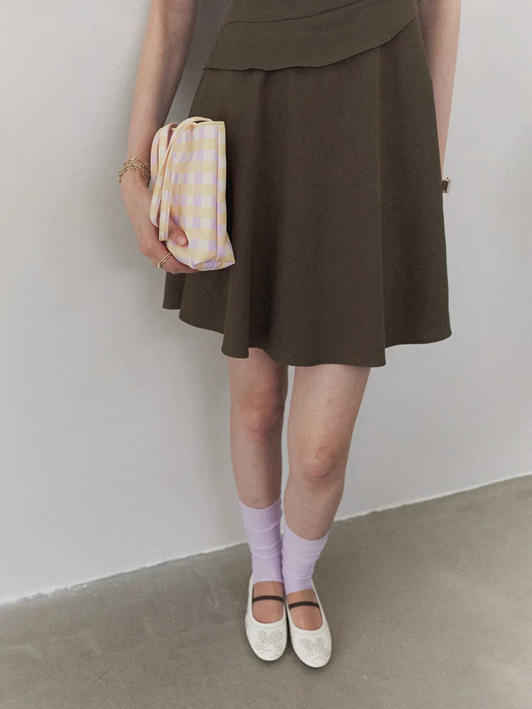VOOE Ruffle-edged Waist Sleeveless Dress