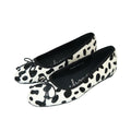 Mooreyu Polka Dot Bow Light Mouth Flat Shoes