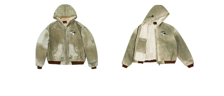 NONRADICAL 3D Printed Bead Sail Hooded Fleece Jacket