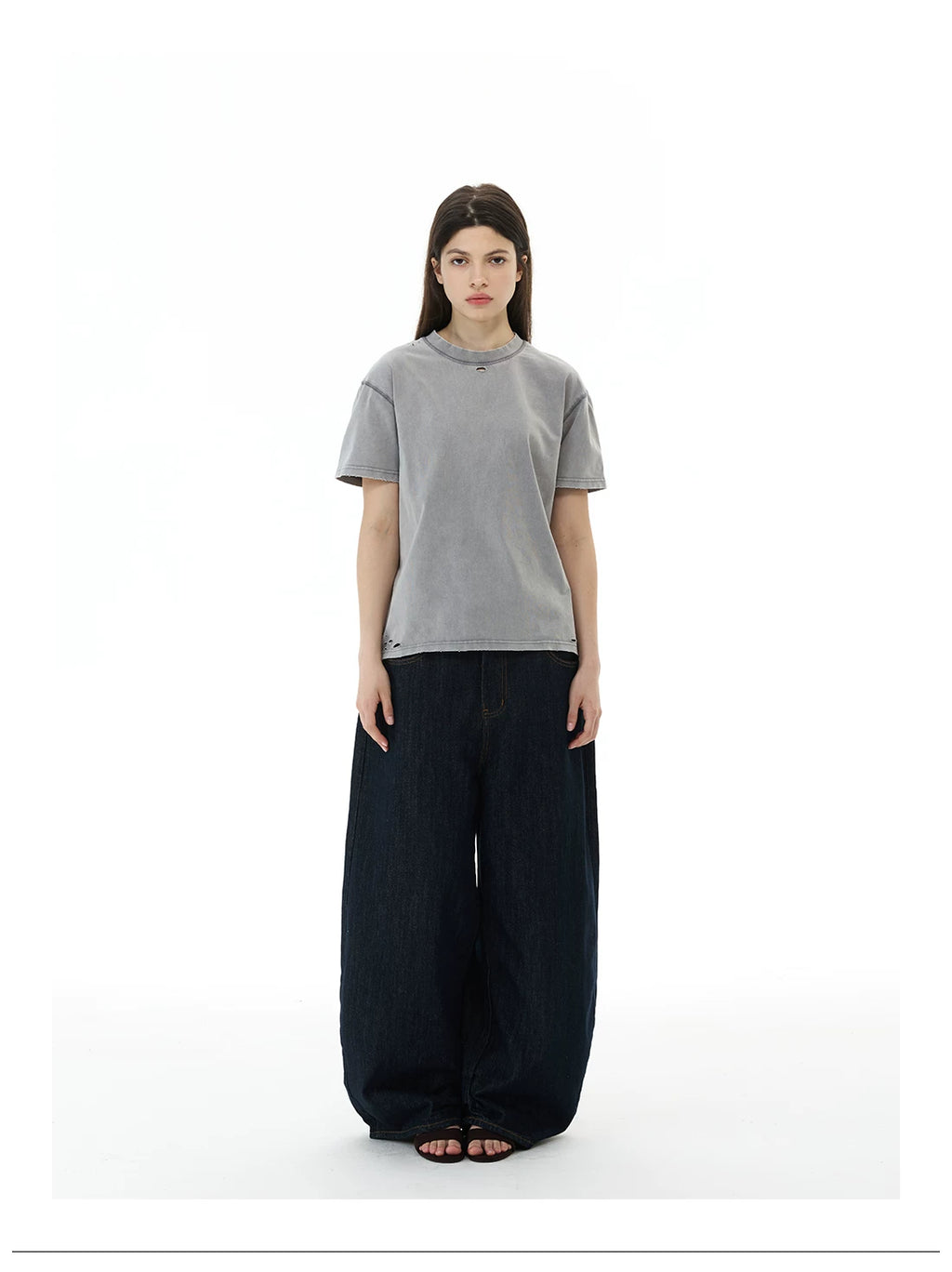 WLNEXT Vintage Ripped Casual Tee