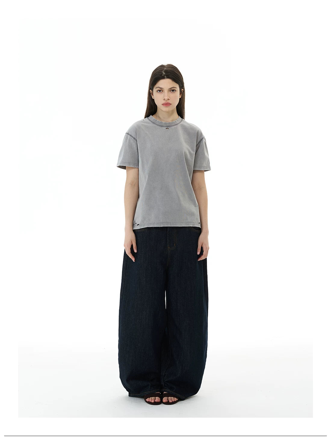 WLNEXT Vintage Ripped Casual Tee