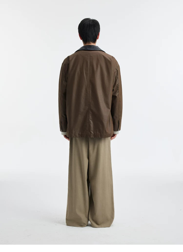BUTTBILL Vintage Wide-leg Slacks