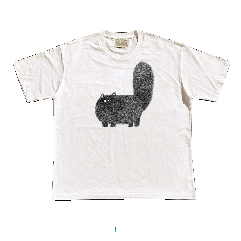 Wang Youbing Studio Cat 220g 100% Cotton Tee