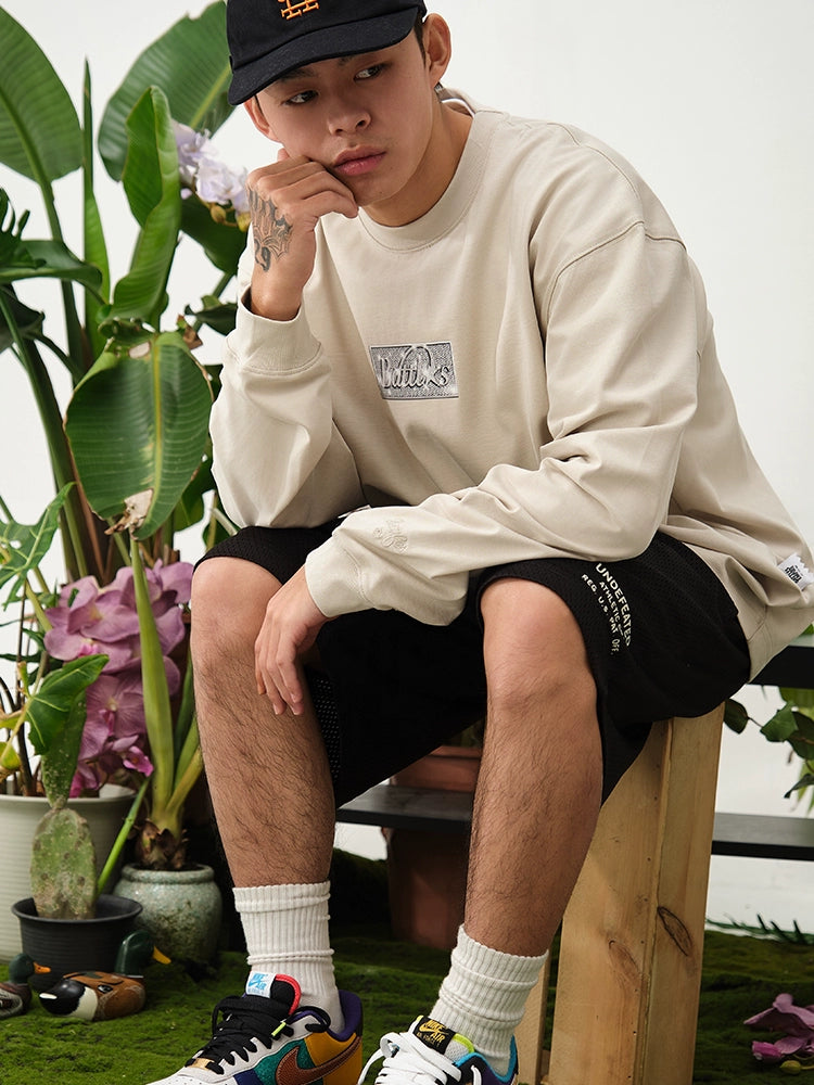 Battles Diamond Print Logo Long Sleeve