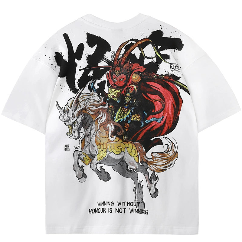 Muscle Dog Hand Painted Loose Fitness Tee