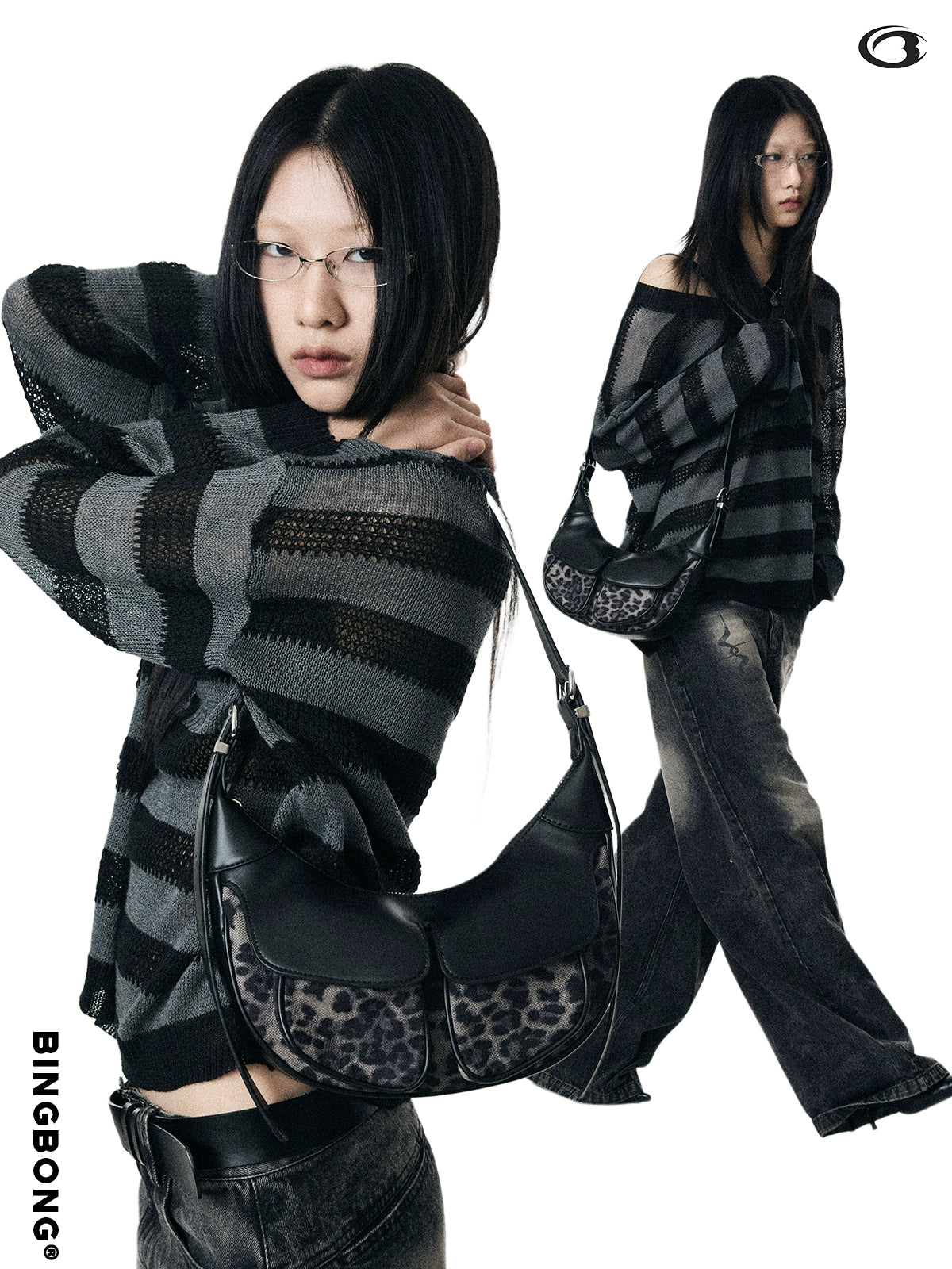 BINGBONG Vintage Locomotive Wind Pleated Shoulder Underarm Bag