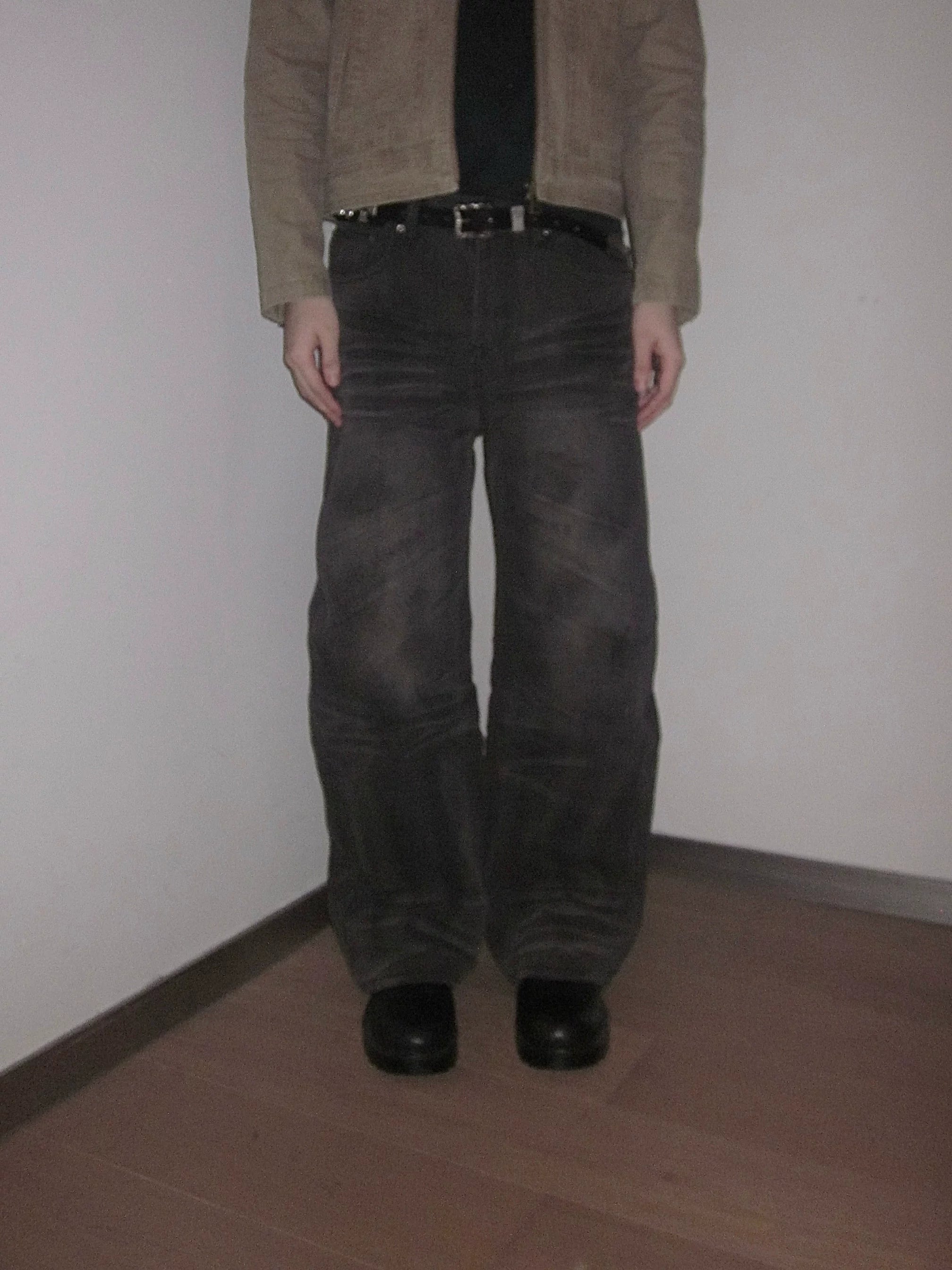 URRRGE Heavy-duty Three-dimensional Crumpled Cat Whisker Denim