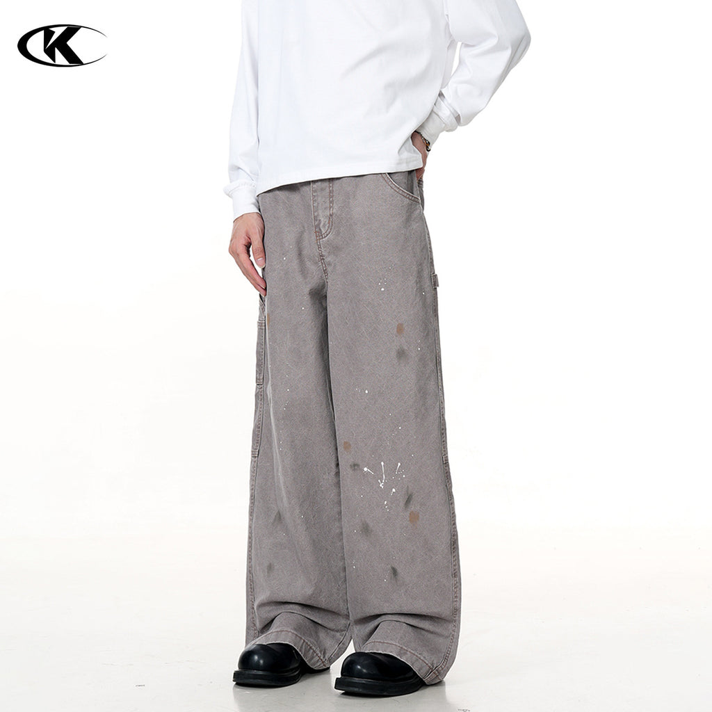 11KN ink splashing graffiti tooling jeans