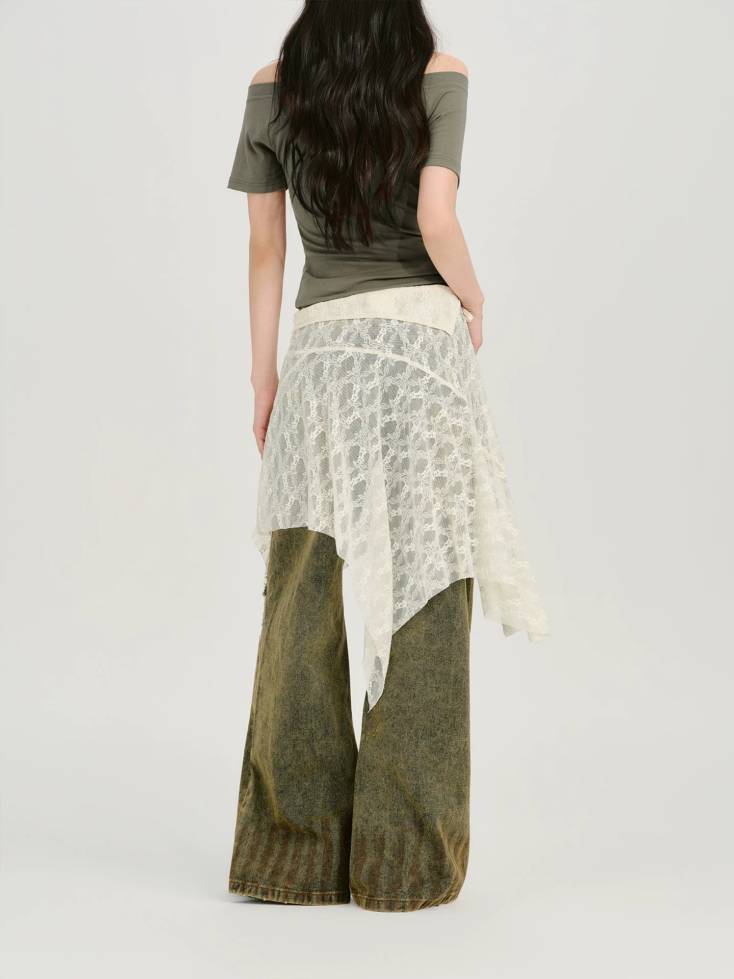 Girlyhalo Casual Irregular Fart Curtain