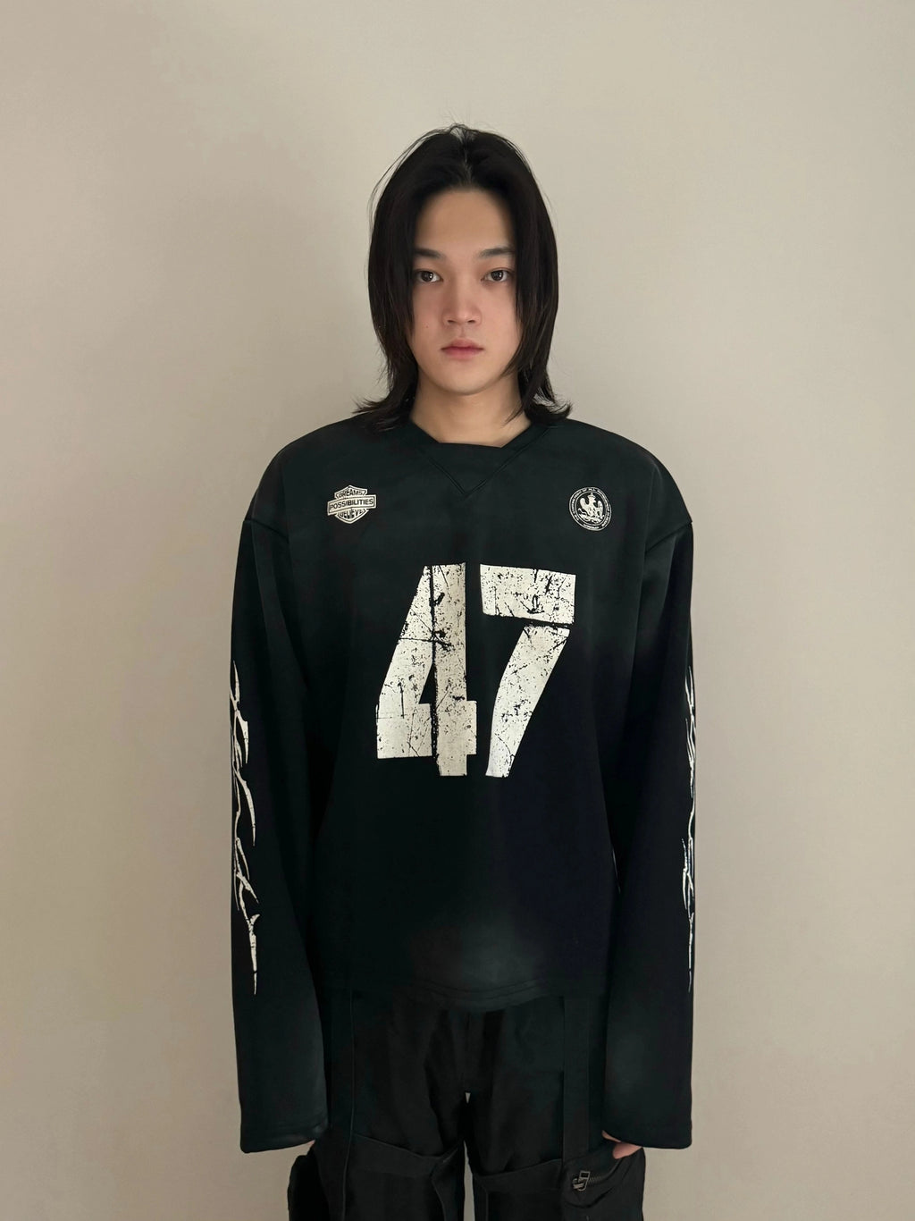URRRGE Retro Short and Wide Version Casual Long Sleeve