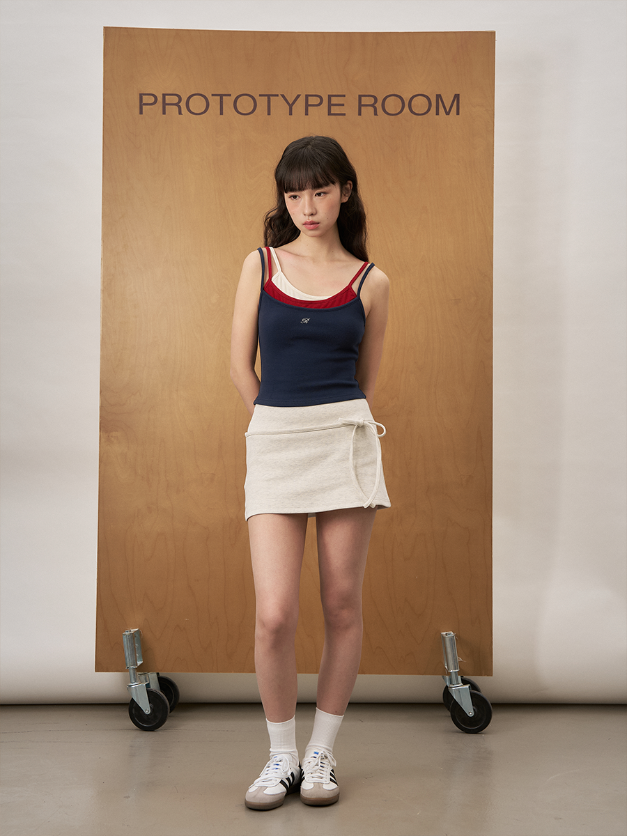 UnderStress Fake Three-piece Knitted Sling Vest