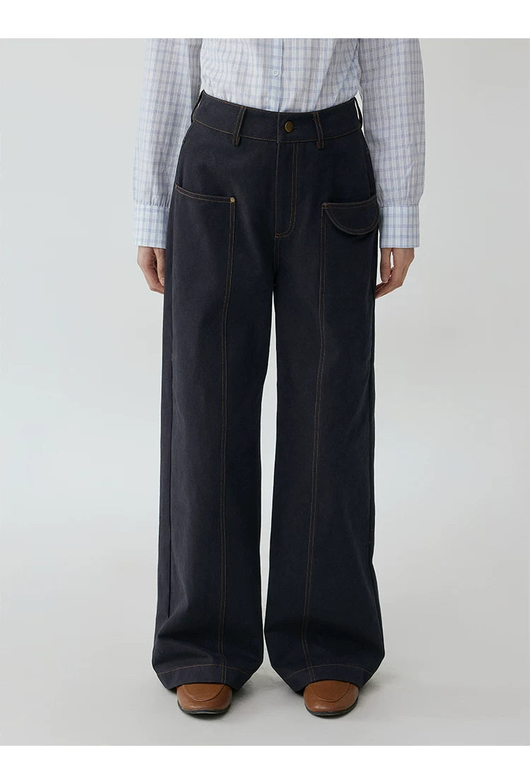 VOOE Loose Wide Leg Casual Straight Pants