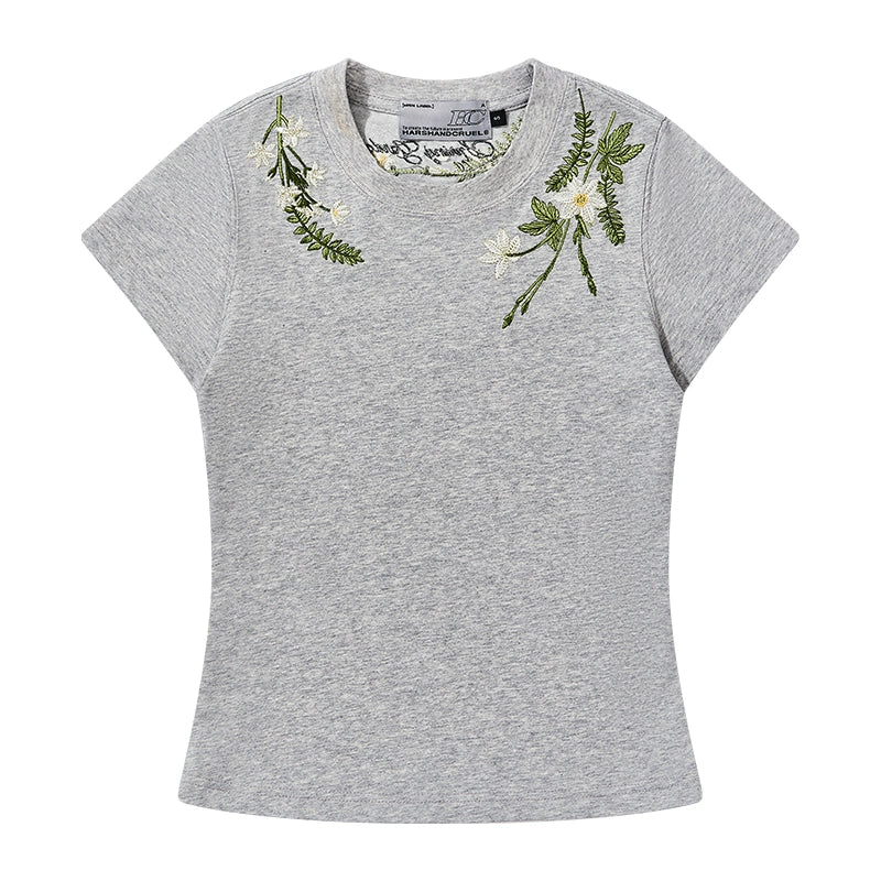 HACR Children's Fun Plant Flower Embroidery Tee