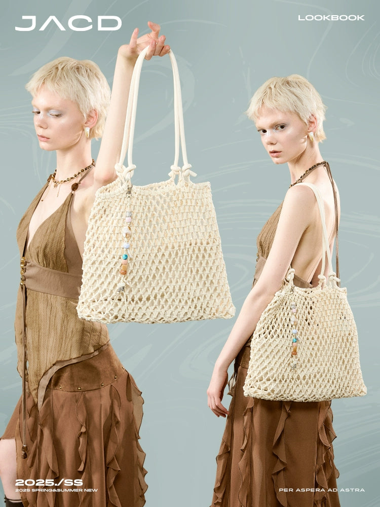 JACD Large Capacity Woven Tote Bag