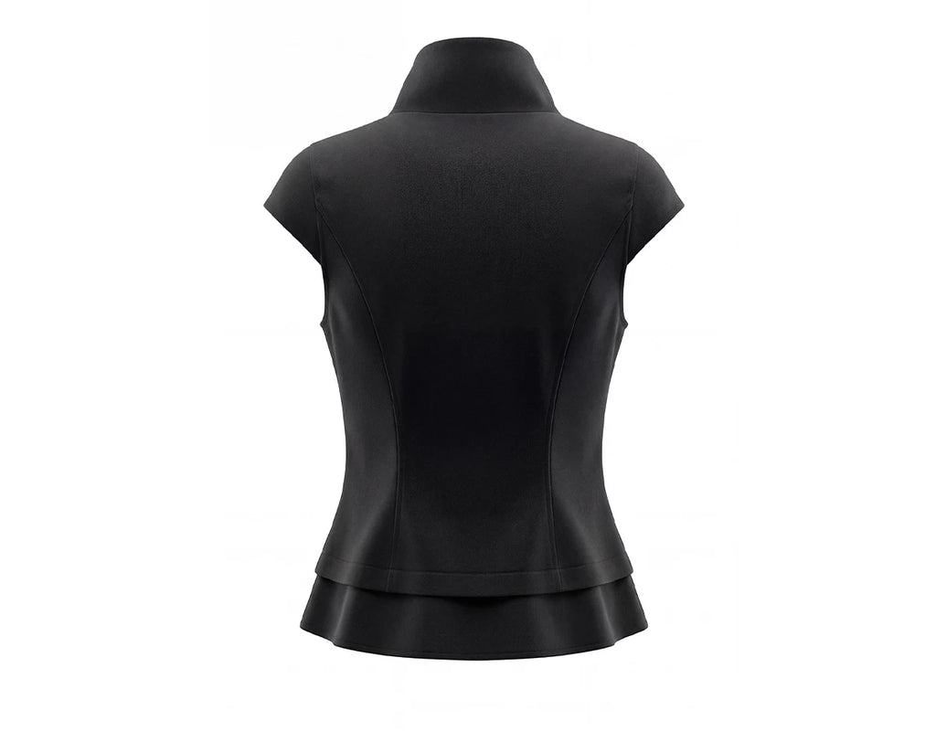 JIKOO Oblique Zipper Slim and Thin Tee