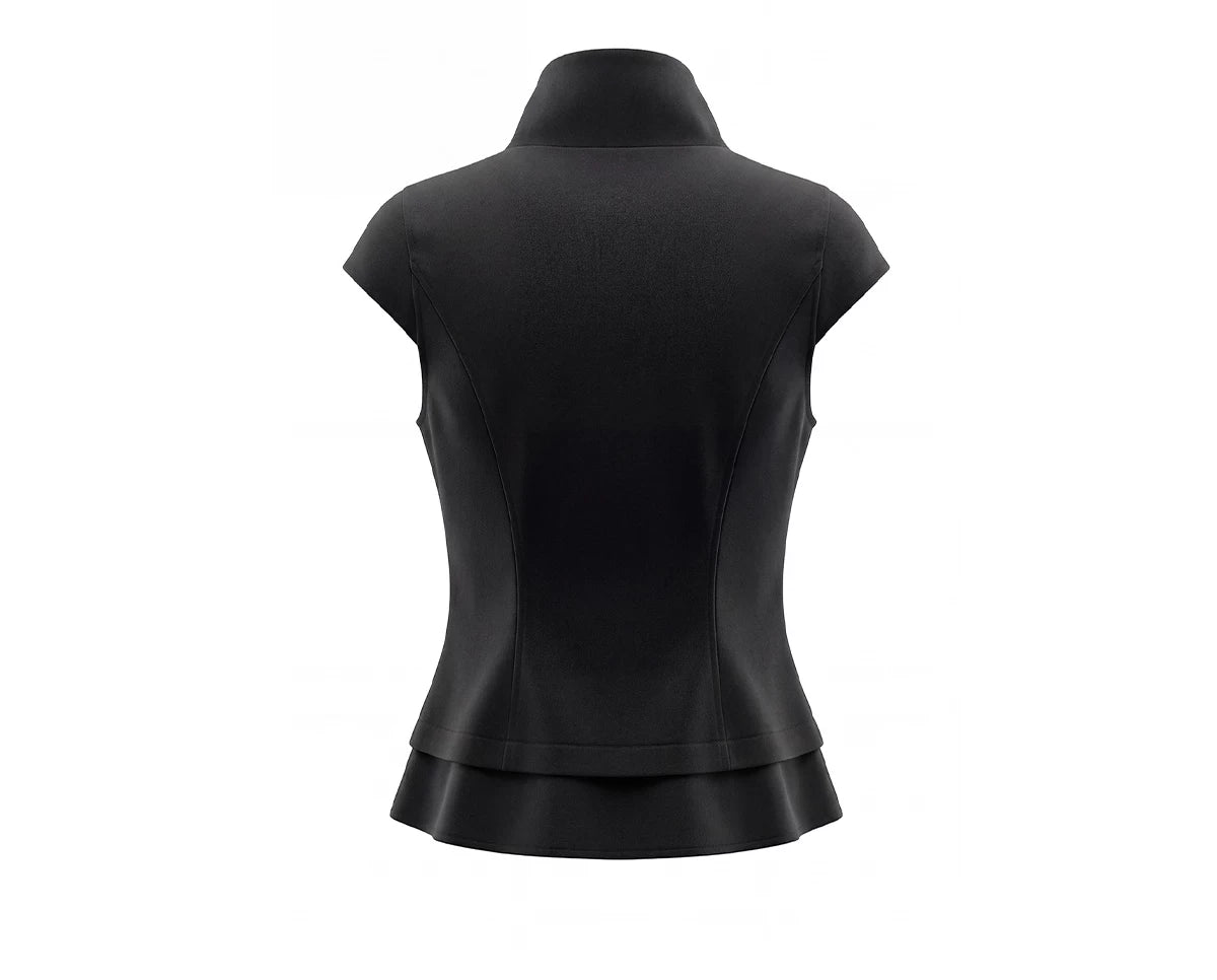 JIKOO Oblique Zipper Slim and Thin Tee