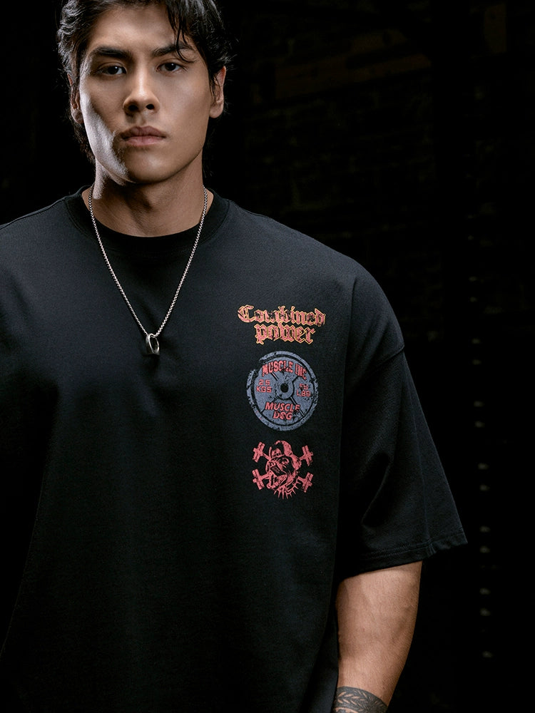 Muscle Dog Cool Loose Casual Fitness Tee