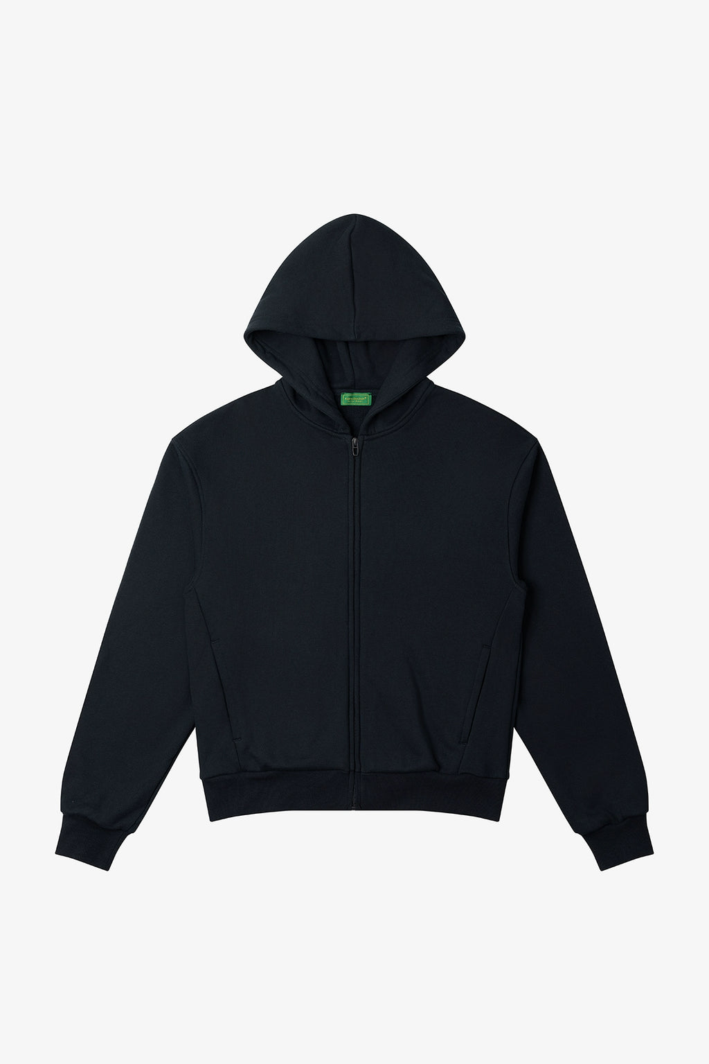 NO LOGO Lazy Loose Abraded Hooded Zipper Sweater