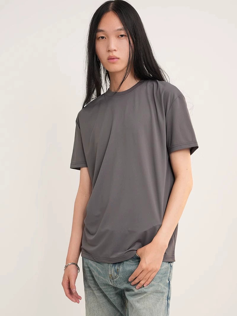 NO LOGO Moisture Absorption Quick Drying Sports Fitness Tee