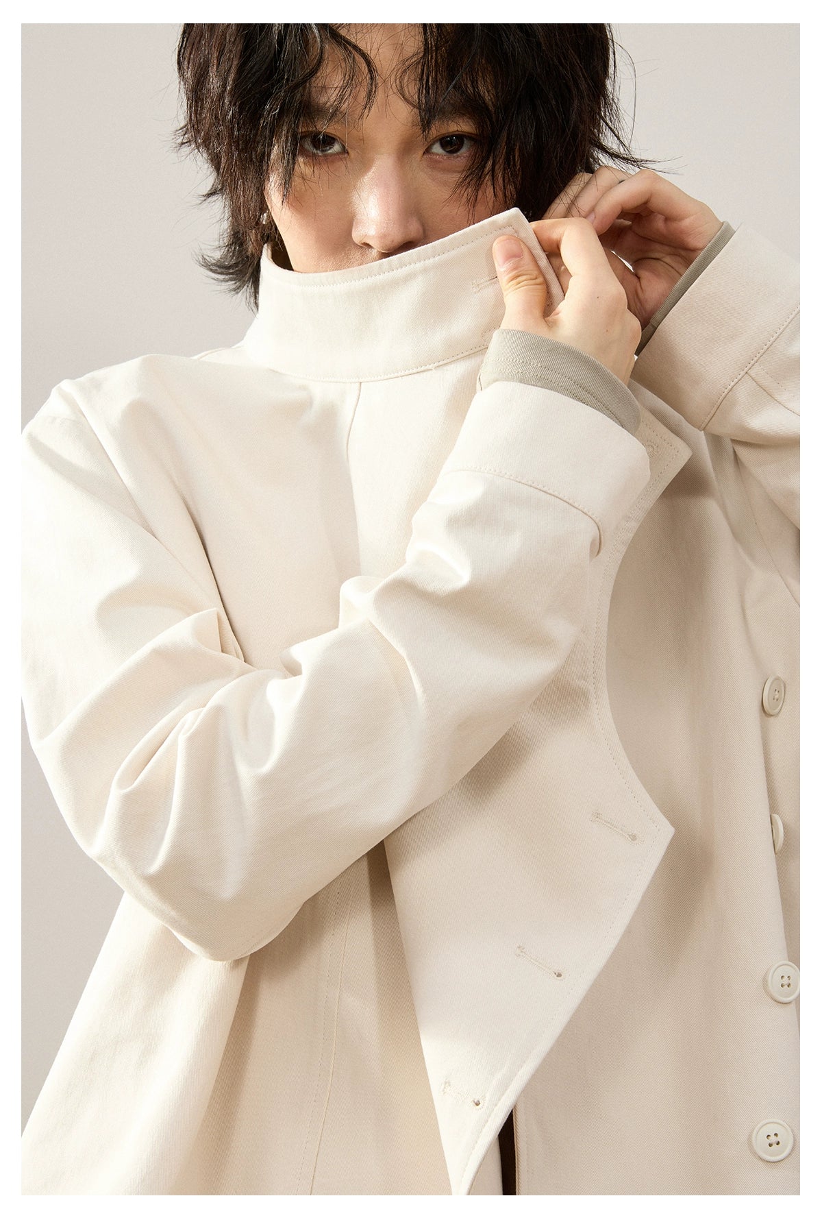 Sameuoo Irregular Button-down Short Jacket