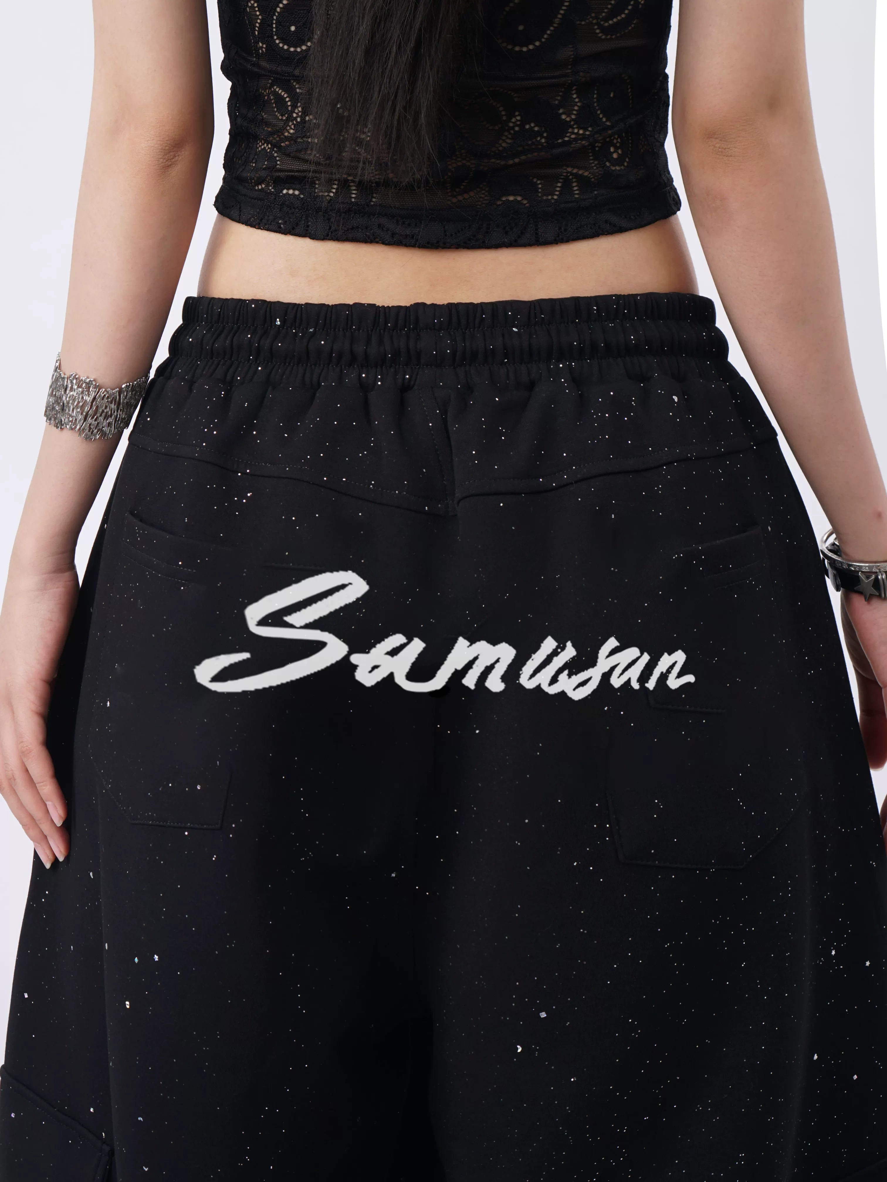 SAMUSAN Bright Drill Big Pocket Loose Tooling Sweatpants