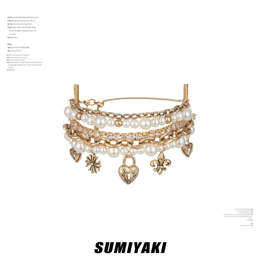SUMIYAKI Pearl Love Pendant Bracelet