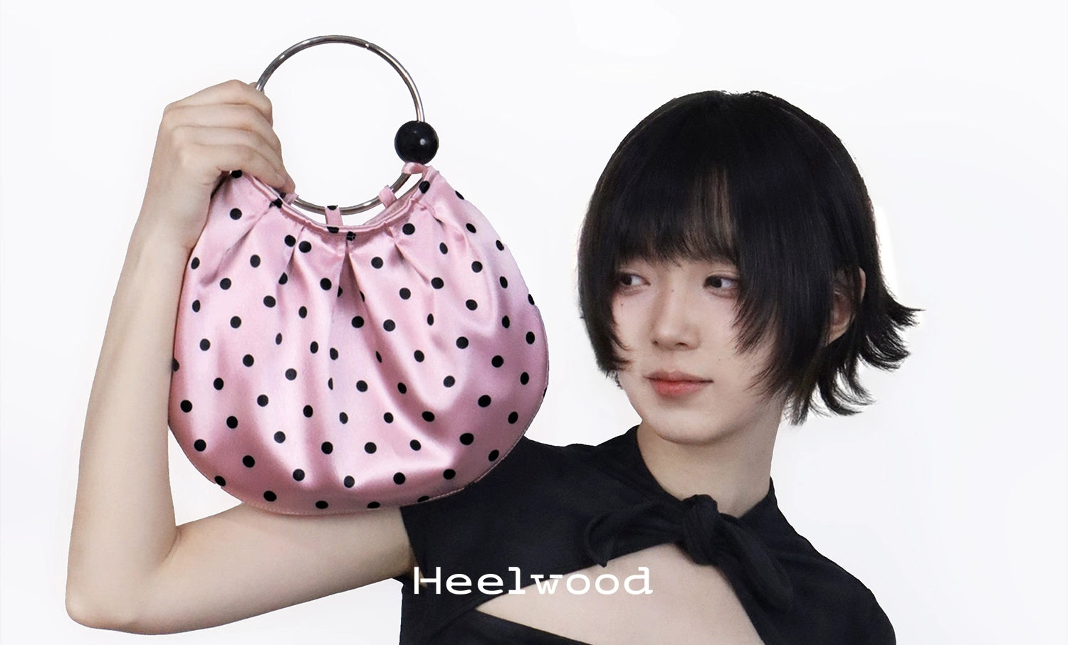 Heelwood Vintage Folded Portable Polka Dot Bag