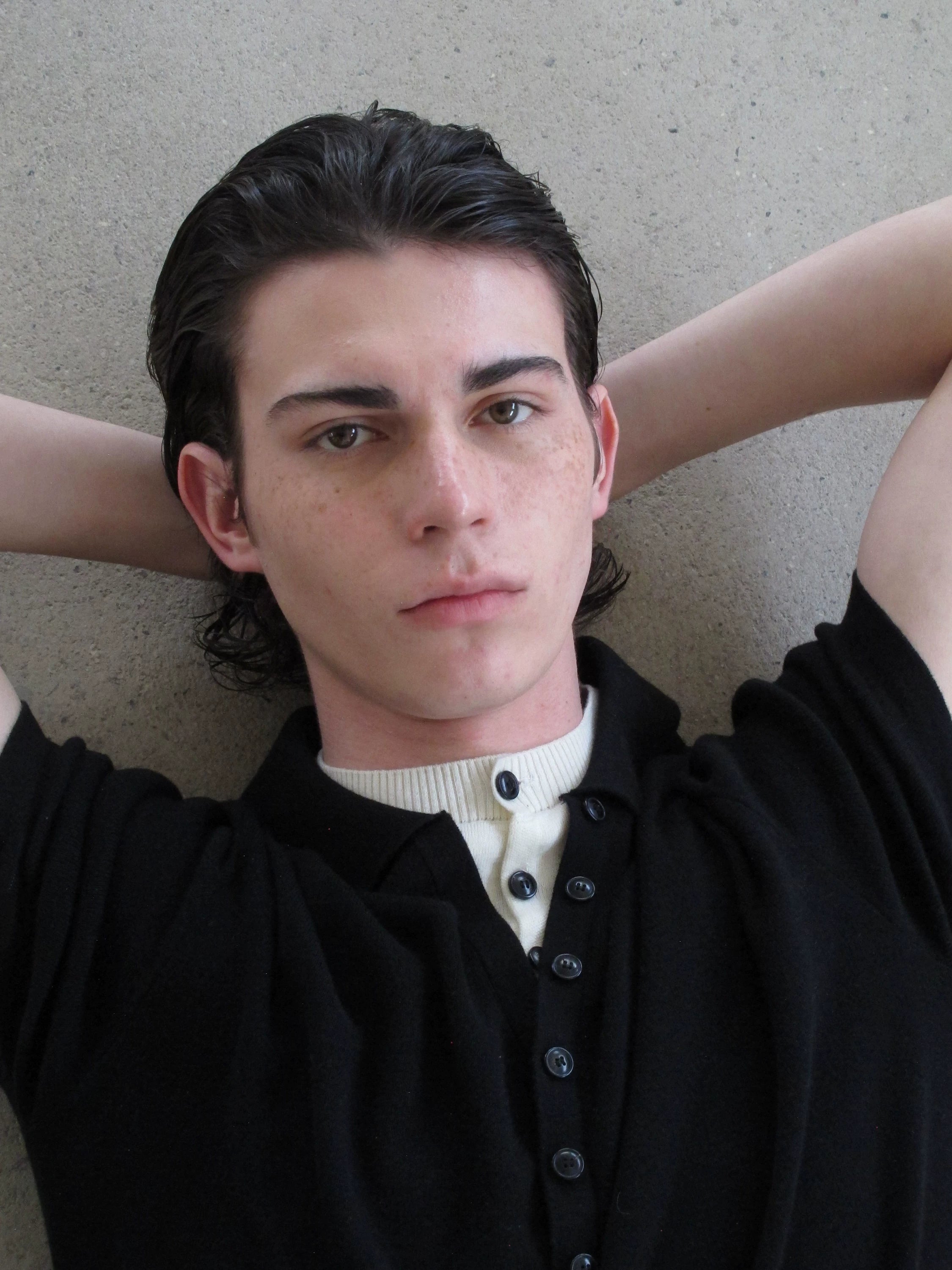 NOT UGLY Soft Wool High-Density Overlapping Collar Contrast Casual Polo Short-Sleeve