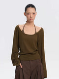 LINY LIBERTY Lazy Loose Waist High Elastic Knitted Long Sleeves