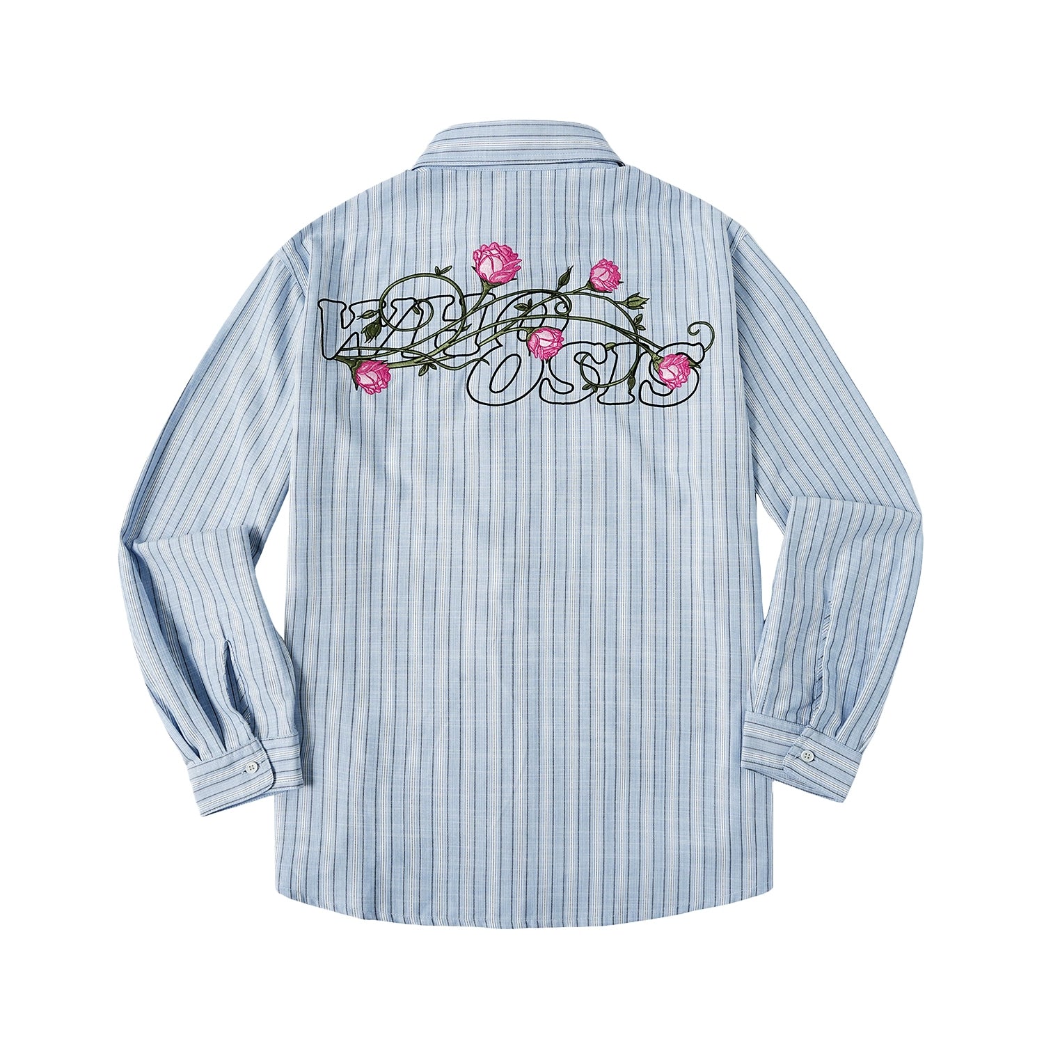 WHOOSIS Vine Rose Striped Long Sleeve Shirt