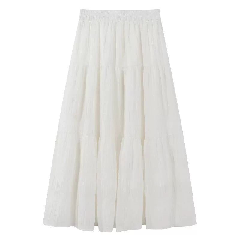 Cantonstory Simple High Waist Casual Skirt