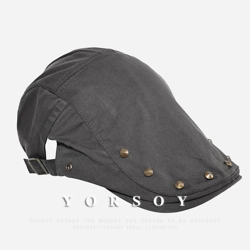 YORSOY Vintage Rivet Hip Hop Beret
