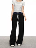 Cherry Melody High Waist Drawstring Casual Micro-pull Pants
