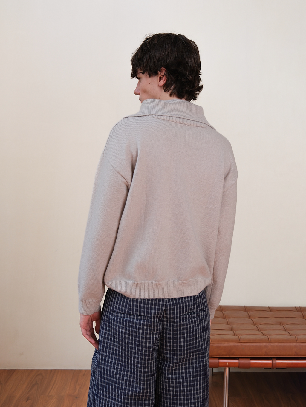 Set for Life Diagonal Turtleneck Side Buckle Knitted Sweater