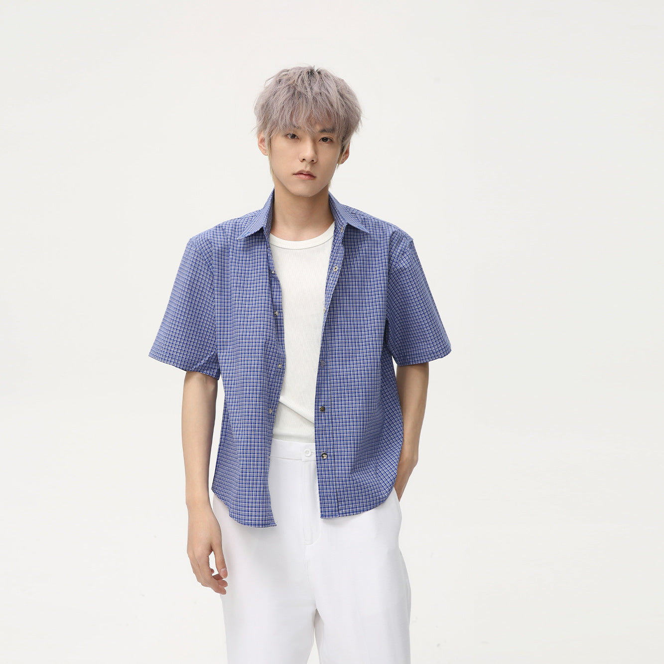 MTLCLOTHES Loose and Versatile Retro Korean Half-sleeved Shirt